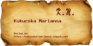Kukucska Marianna névjegykártya
